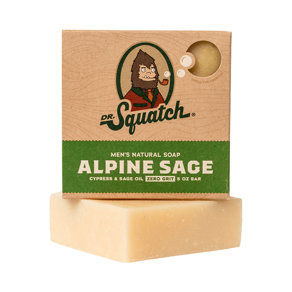 Dr. Squatch All Natural Bar Soap for Men with Zero Grit, Alpine Sage